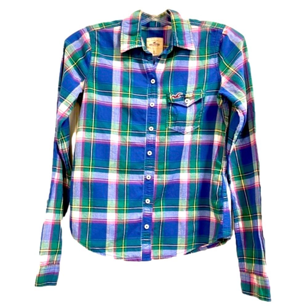 Hollister plaid button down shirt. - Picture 2 of 7